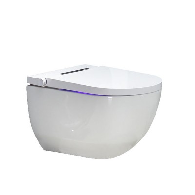 Intelligent wall hung ceramic smart toilet with cistern for bathroom automatic toilet