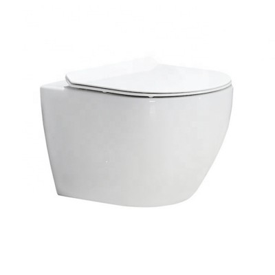 Wall mounted toilet bowl ceramic sanitary rimless  wc toilet wall hung for European market